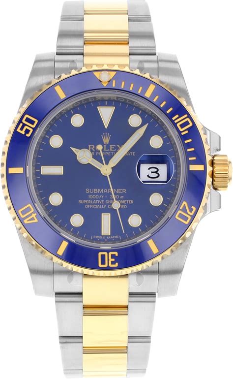 rolex acciaio e oro quadrante blu